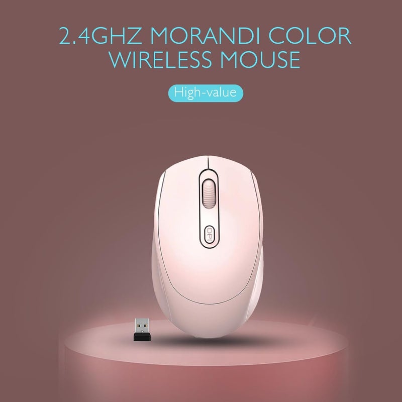 ONEUP Wireless Mouse, 2.4G, Silent, Computer, USB Nano Receiver for Laptop, Chromebook, PC, Mac, Windows and School Work (Pink) - Image 5